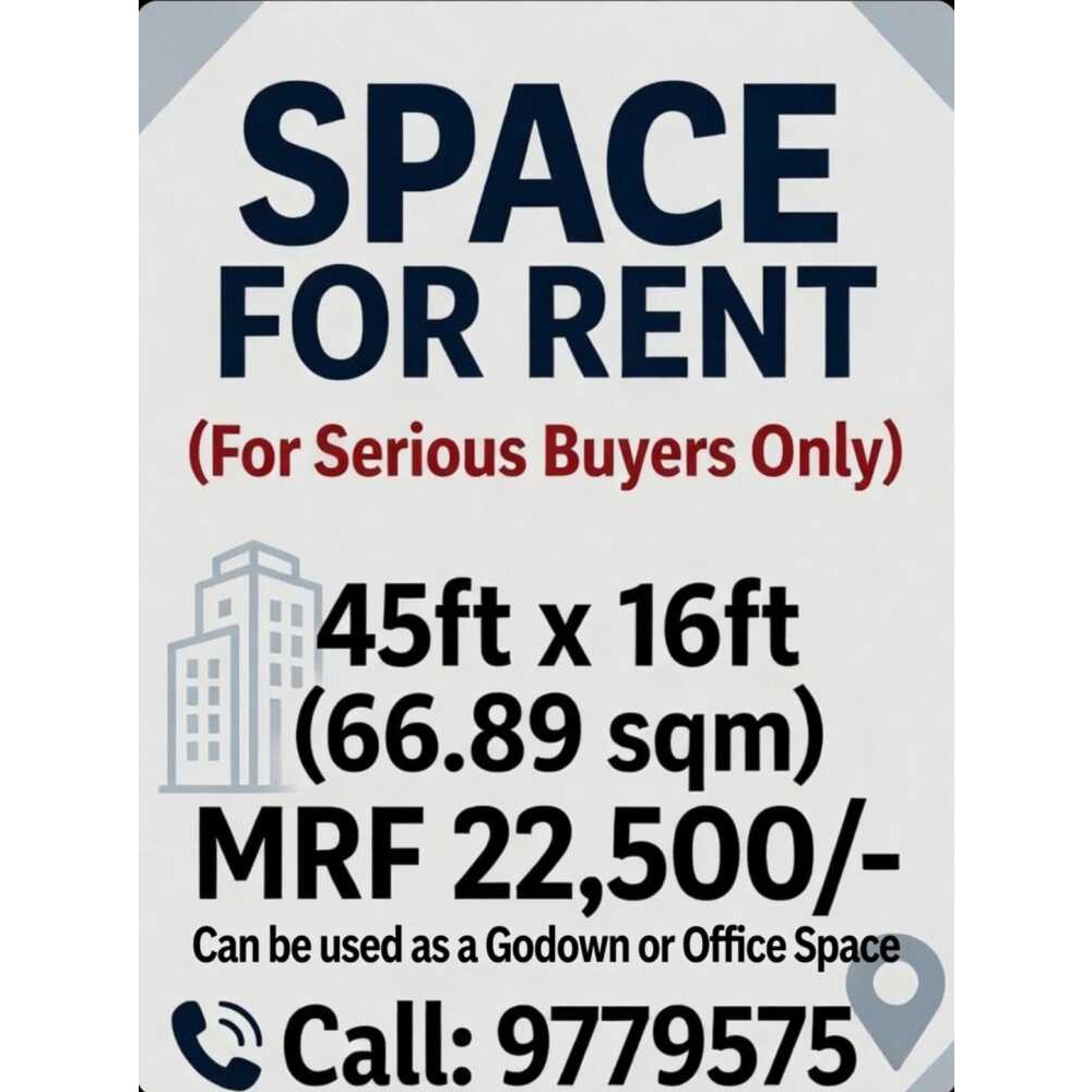 GODOWN FOR RENT IN MAAVEYO MAGU CALL 9779575 FOR MORE INFO. — Malé — Maafannu