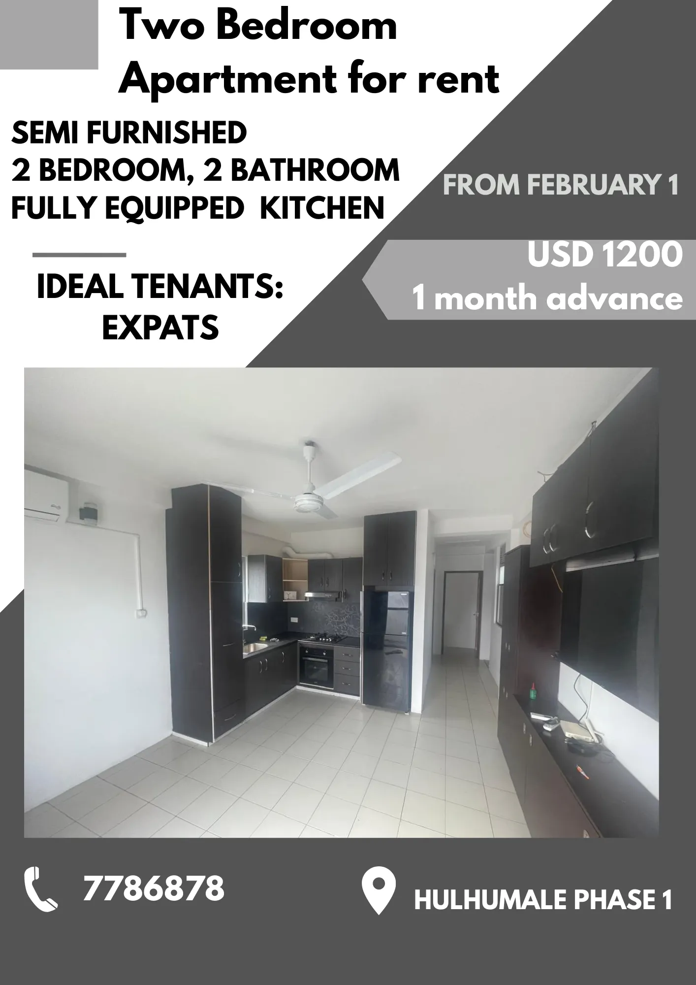 2 bedroom Apartment for rent in Hulhumale phase 1 — Other
