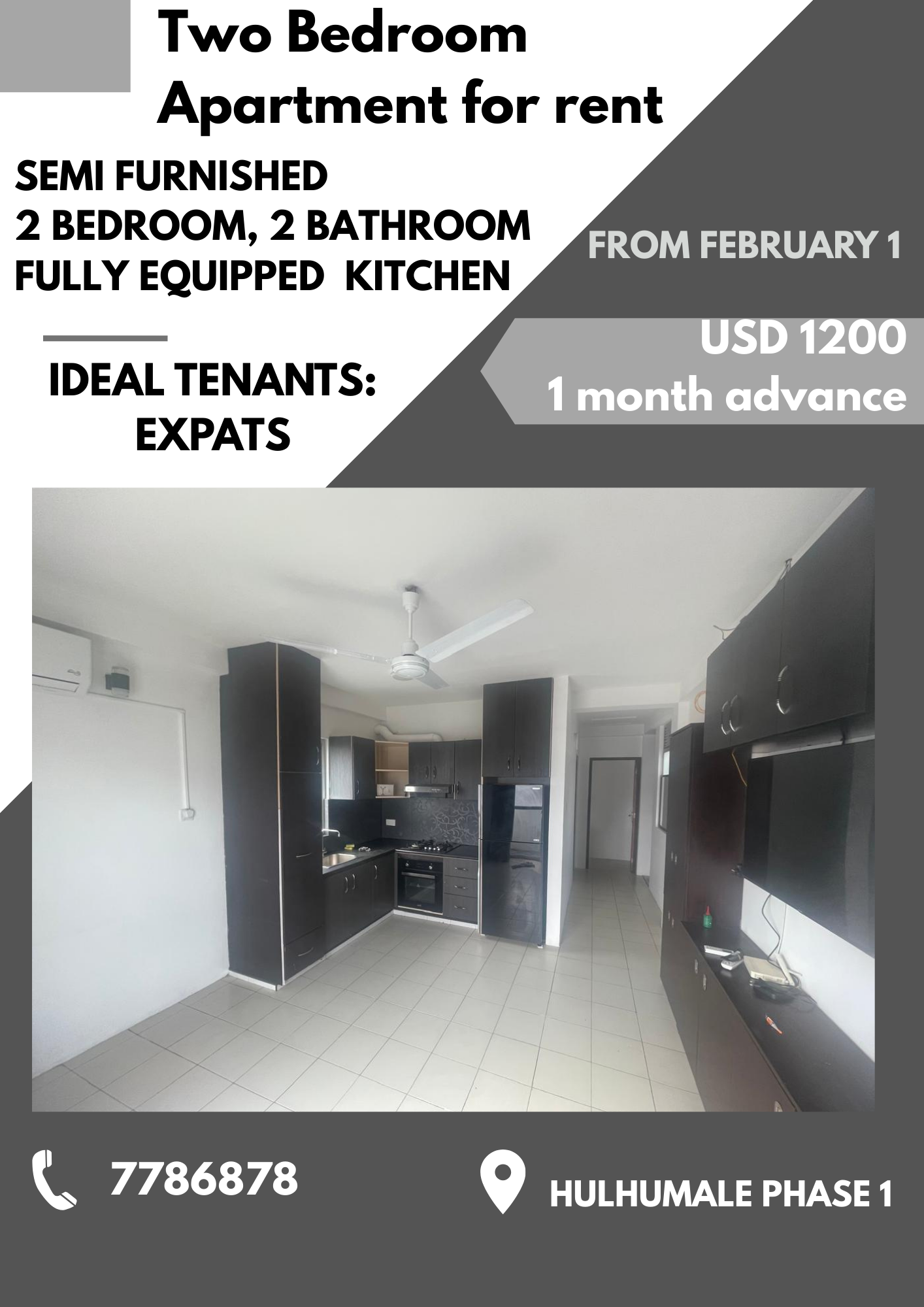 2 bedroom Apartment for rent in Hulhumale phase 1 — Other