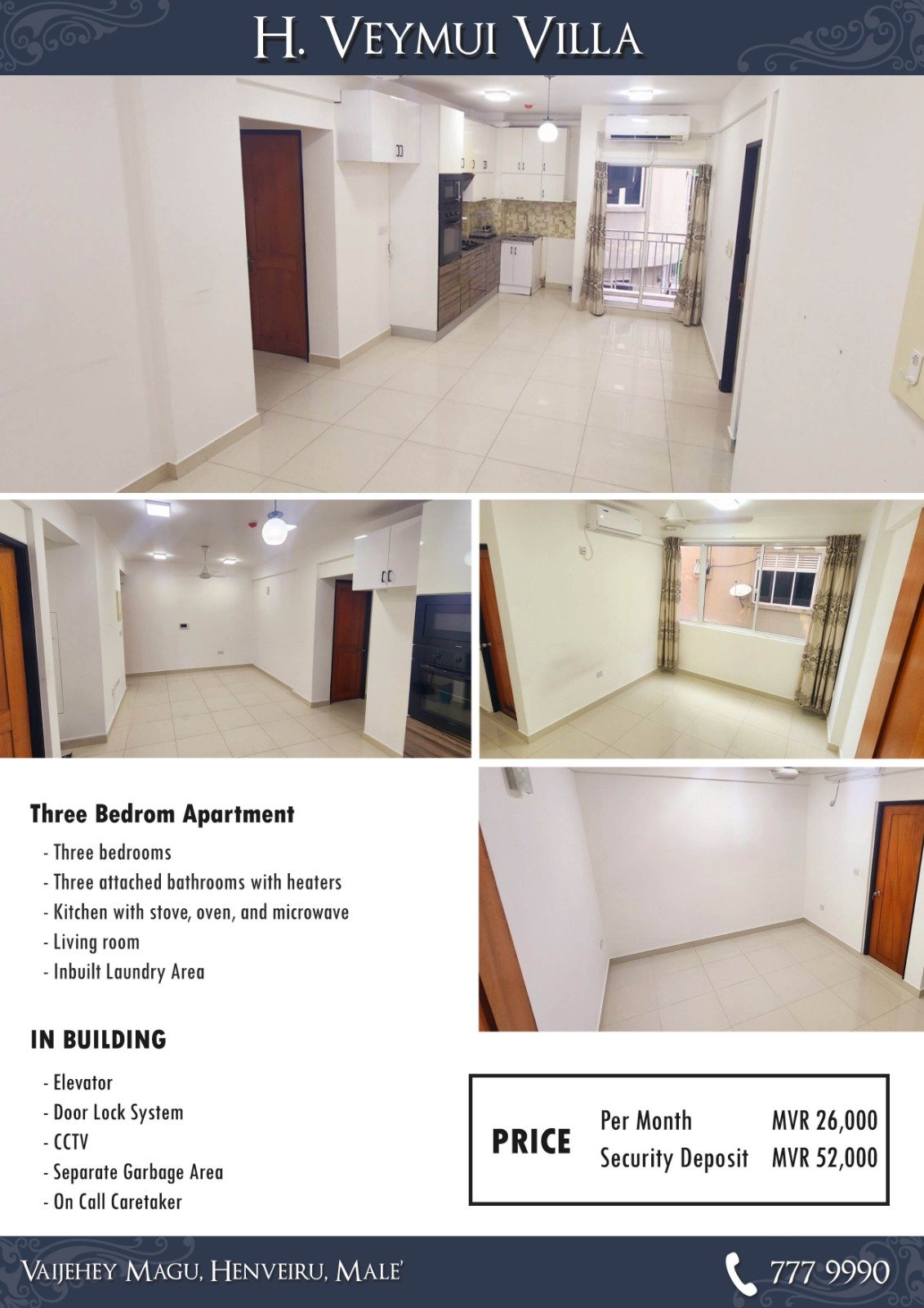Apartment for rent — Malé — Henveiru
